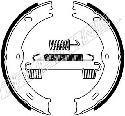 TRUSTING 052.133K Brake Shoe Set, parking brake
